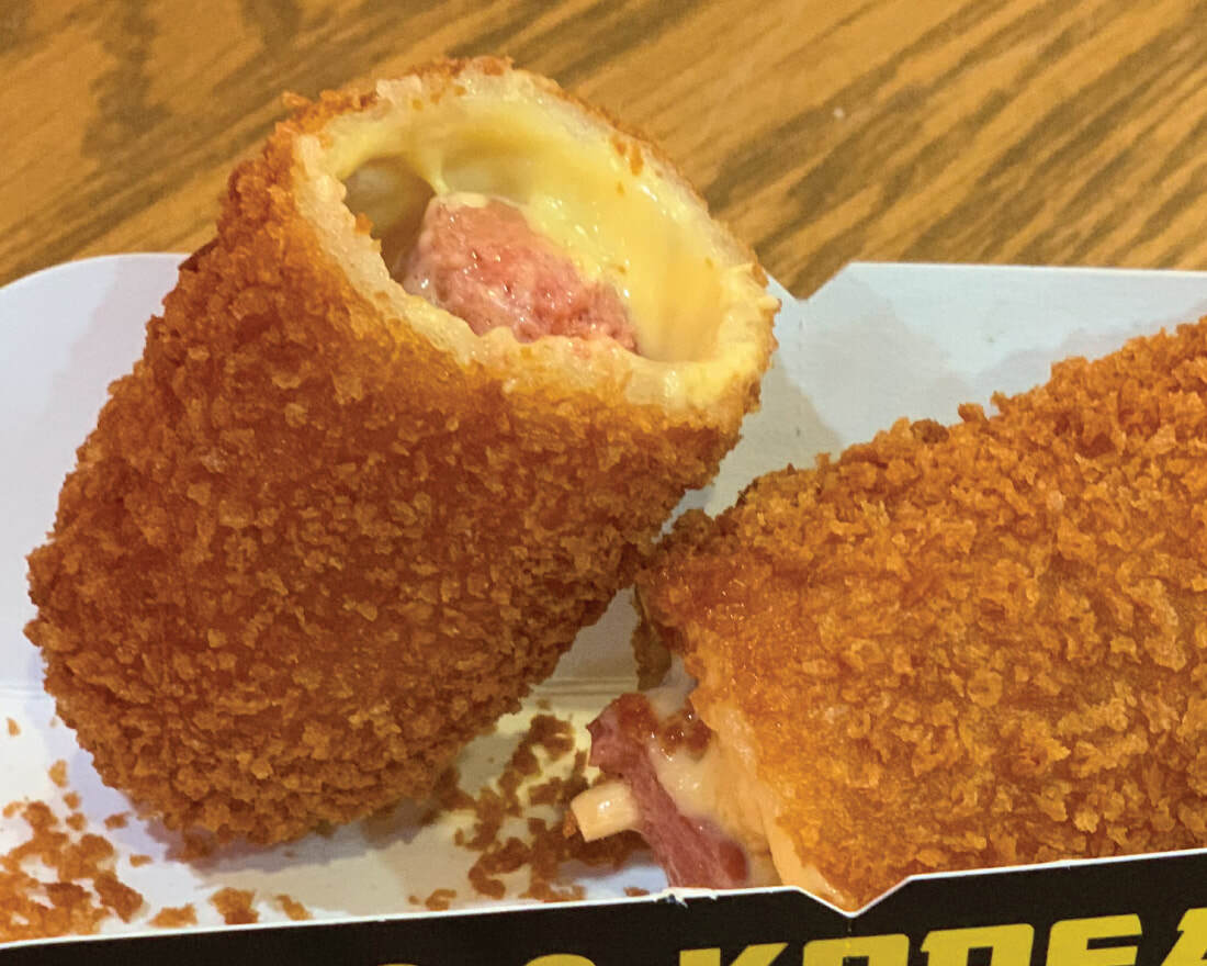 Korean corn dog, Potato Cheese corn dog 88 Hotdog & Juicy Koreatown